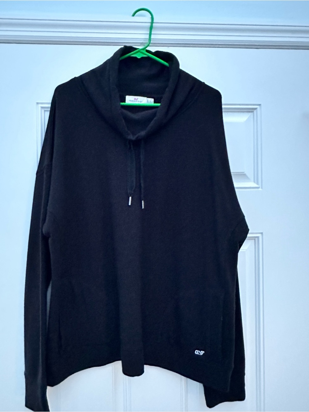Women’s SOFT Black Cowl Neck Sweatshirt - Casual Comfort